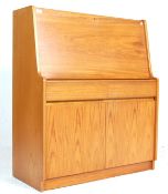 BRITISH MID CENTURY DESIGN - RETRO TEAK WOOD BUREAU DESK