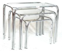 MID CENTURY RETO VINTAGE NEST OF THREE TABLES