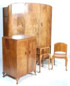 1930s QUEEN ANNE ART DECO BEDROOM SUITE FURNITURE