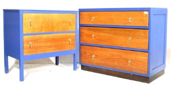 A PAIR OF VINTAGE RETRO AIR MINISTRY CHEST OF DRAWERS