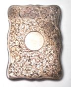 SILVER HALLMARKED 1903 ROCOO CHASED CIGARETTE CASE