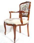 LOUIS XVI STYLE FAUTEIL WITH TAPESTRY BACK