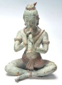 ANTIQUE THAI BUDDHA CAST METAL FIGURINE