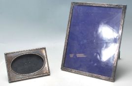 LARGE SILVER HALLMARKED FRAME AND ANOTHER