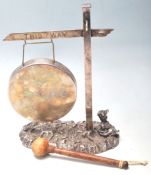 1884 VICTORIAN SILVER PLATED ROAD SIGN DINNER GONG