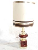 VINTAGE RETRO 1970'S CERAMIC AND BRASS TABLE LAMP