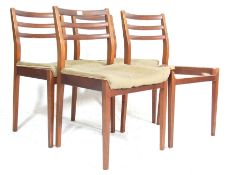 FOUR VINTAGE 20TH CENTURY G-PLAN DINING CHAIRS WITH TEAK WOOD FRAME