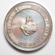 1930'S SILVER HALL MARKED SHOW DOG CLUB MEDAL AWARD