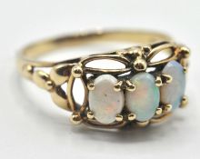 9CT GOLD AND OPAL DRESS RING