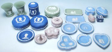 A COLLECTION OF WEDGWOOD JASPERWARE CAMEO WARE