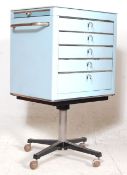 A RETRO 1950’S INDUSTRIAL METAL DENTISTRY CABINET ON STAND