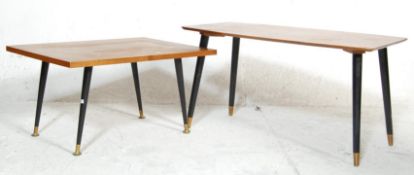 MID CENTURY 1950S TEAK WOOD DANSETTE LEG COFFEE TABLE