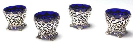 VINTAGE SILVER PLATED TABLE SALTS