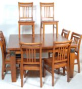 LATE 20TH CENTURY NEW ZEALAND RIMU DINING ROOM SUITE