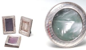 FOUR SILVER HALLMARKED PHOTOGRAPH FRAMES
