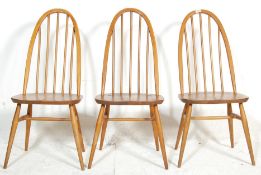 LUCIAN ERCOLANI FOR ERCOL - SET 3 QUAKER DINING CHAIRS