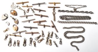 ANTIQUE JEWELLERY AND POCKET WATCH CHAIN PARTS