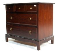 20TH CENTURY STAG MAHOGANY MINSTREL CHEST OF DRAWERS