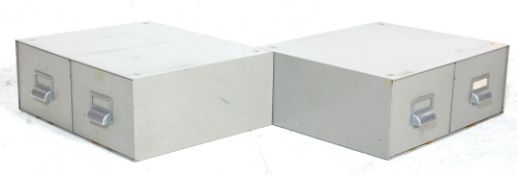 PAIR OF OFFICE DESK TOP DRAWERS