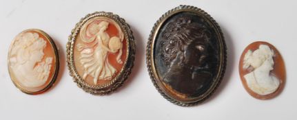 GROUP OF VINTAGE 20TH CENTURY CAMEO BROOCHES