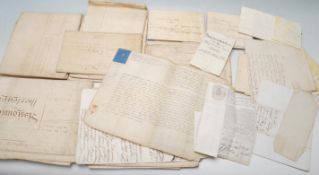 COLLECTION OF ANTIQUE 18TH & 19TH CENTURY INDENTURES AND DOCUMENTS