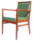 DANISH INFLUENCE TEAK WOOD DESK LIBRARY ARMCHAIR