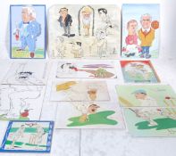 G COUGH - LOCAL INTEREST OIL ON BOARD SPORT CARICATURES