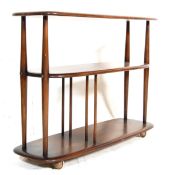 LUCIAN ERCOLANI - ERCOL -MODEL 361 BEECH AND ELM BOOKCASE TROLLEY