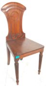ANTIQUE GEORGIAN MAHOGANY HALL CHAIR