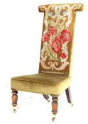 19TH CENTURY VICTORIAN NURSING CHAIR - BEDROOM CHAIR