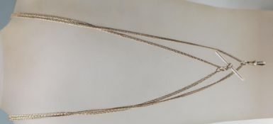 SILVER FIN CURB LINK POCKET WATCH CHAIN