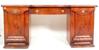 19TH CENTURY REGENCY TWIN PEDESTAL LARGE SIDEBOARD