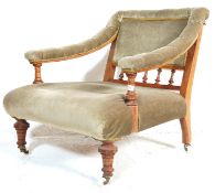 ANTIQUE VICTORIAN 19TH CENTURY SPOON BACK MAHOGANY ARMCHAIR