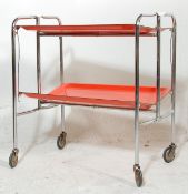 GOOD MID CENTURY FOLDING TWO TIER DRINKS TROLLEY
