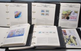 SIX ALBUMS OF AVIATION HERITAGE STAMPS