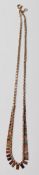 LADIES 9CT GOLD THREE TONE COLLAR NECKLACE