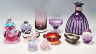 RETRO 20TH CENTURY STUDIO ART PURPLE GLASS