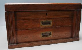 EDWARDIAN OAK CASE CANTEEN OF CUTLERY BY ATKIN BROTHERS