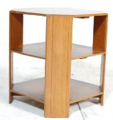 1930'S ART DECO OAK OCTAGONAL SIDE - LAMP TABLE