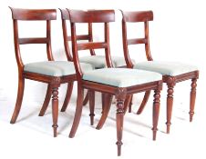 4 REGENCY ROSEWOOD BAR BACK DINING CHAIRS