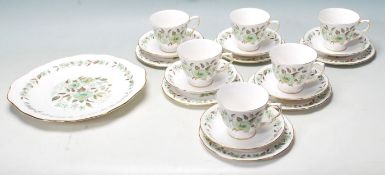 A COLCLOUGH BONE CHINA D676 PART TEA SET / COFFEE SERVICE