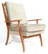 A RETRO MID CENTURY PARKER KNOLL EASY ARMCHAIR