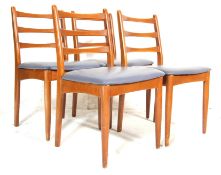 VINTAGE RETRO TEAK LADDER BACK DINING CHAIRS