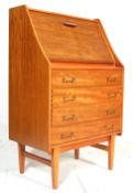 MID CENTURY DANISH INSPIRED TEAK WOOD BUREAU DESK