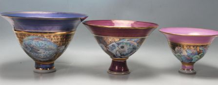 PORT ISAAC POTTERY LUSTRE CENTREPIECE BOWLS