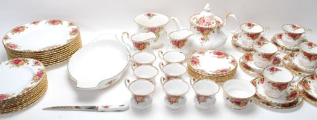 LARGE ROYAL ALBERT OLD COUNTRY ROSES TEA SET - DINING SERVICE