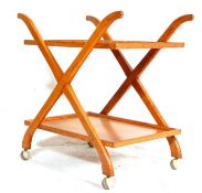 RETRO DANISH INSPIRED OAK TWO TEAR BUTLERS TROLLEY