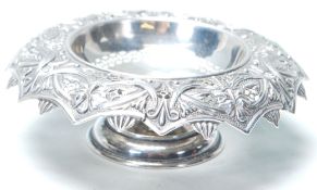 VICTORIAN ANTIQUE SILVER TRINKET BOWL