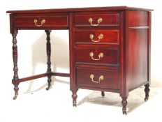 ANTIQUE VICTORIAN 19TH CENTURY MAHOGANY & LEATHER DESK