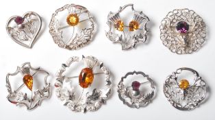 GROUP OF SILVER SCOTTISH BROOCHES